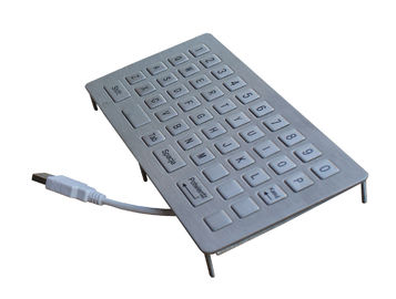 China Top panel mounted 46 keys programmable industrial metal keypad with shorten USB and membrane supplier